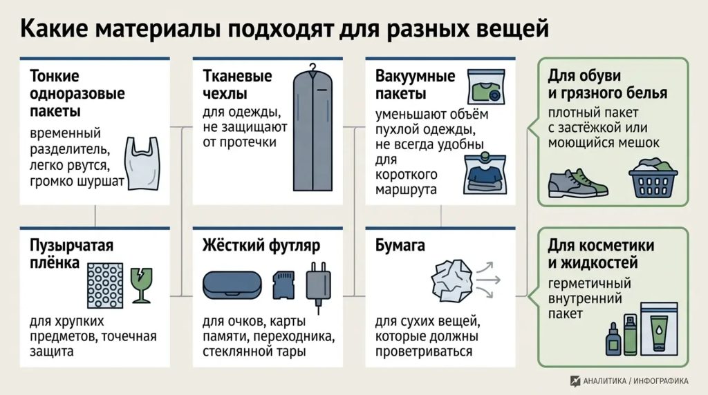 Какие материалы подходят для разных вещей